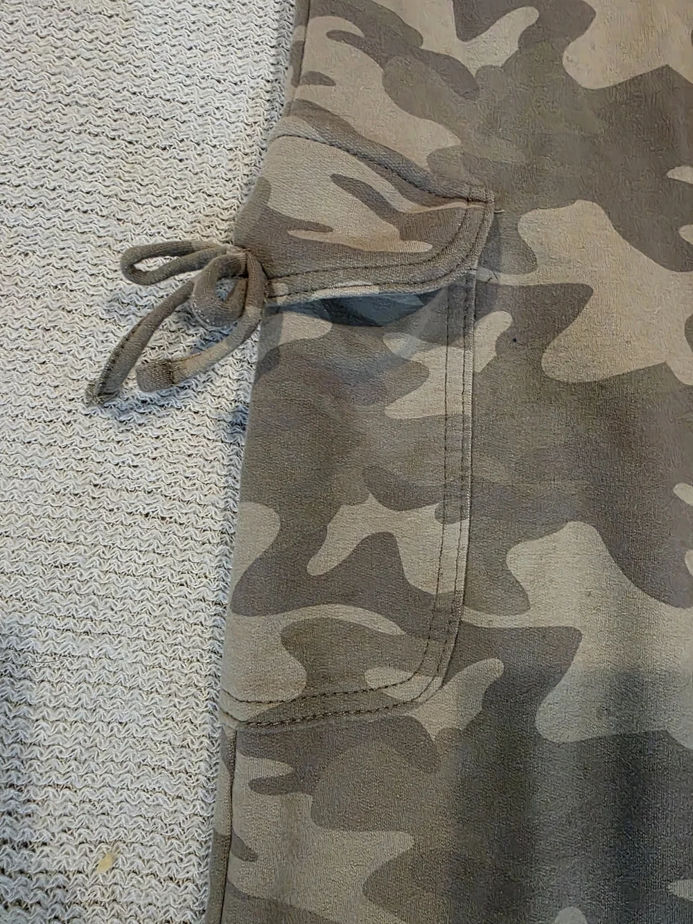 Girls Vanilla Star Kids Camo Cargo Sweatpants - Green/Tan--Size 12